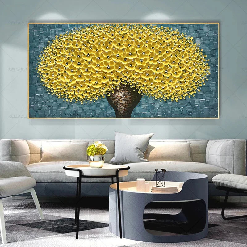 Moderne abstrakte Blumenbaum Wandkunst Fine Art Leinwanddrucke Große Größen Bilder Für Wohnzimmer Schlafzimmer Home Office Kunstdekoration | Brehn