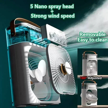 3 In 1 Ventilator Klimaanlage Haushaltskleiner Luftkühler LED Nachtlicht Tragbarer Luftbefeuchter Luftregelungsventilator Büro Zuhause Ventilator Neu | Brehn