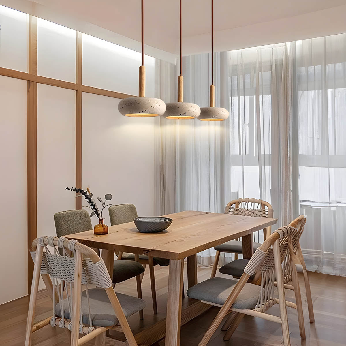 Brehn | GlowStone Deckenlampe - Natürliche Travertin LED Pendelleuchte