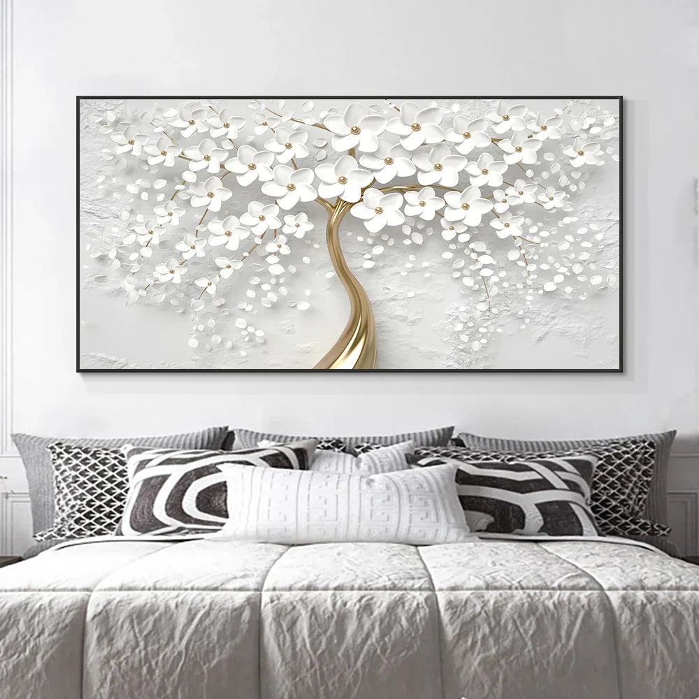 Abstract Floral Big Blossom Petal Tree Wandkunst Feine Kunst Leinwanddrucke Bild Für Wohnzimmer Schlafzimmer Salon Kunst Dekor | Brehn