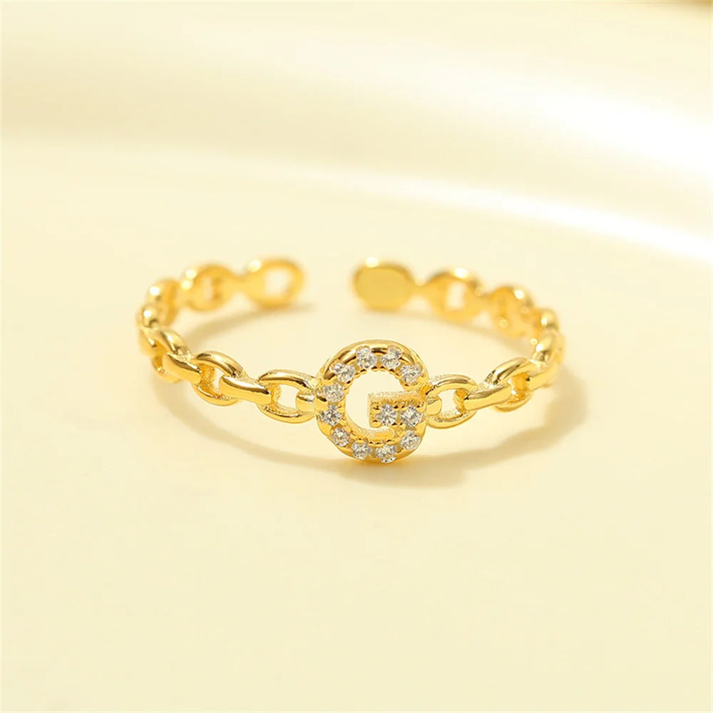 Brehn | Zierlicher Diamant Buchstaben Initialring