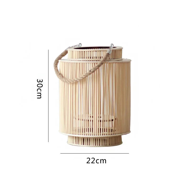 Imitation Bamboo LED Kerzenlaterne Brehn