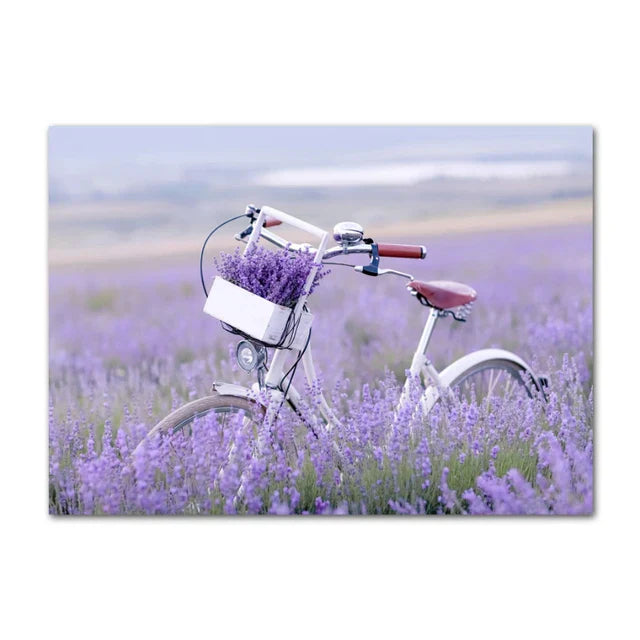 Provence Landschaft Purpur Lavendel Bilder von ruhiger Wandkunst Fine Art Leinwanddrucke Galerie Wandbilder für Wohnzimmer Kunst Dekor