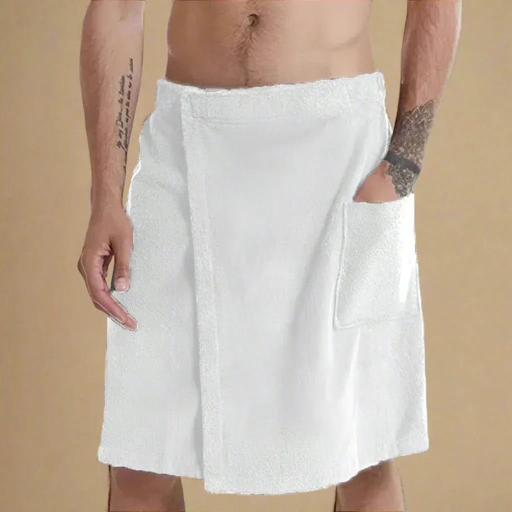 Tragbarer Bademantel – Weiches und vielseitiges Badetuch mit Taschen für Sauna, Strand und Fitness