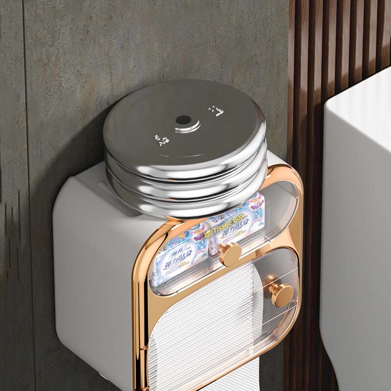 Brehn | MultiBox wandmontierte Toilettenpapier Handtuch Aufbewahrungsbox