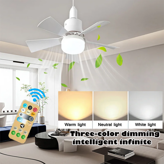 30W E27 Deckenventilator Licht mit Fernbedienung - LED Dimmfunktion, intelligenter leiser Ventilator für Schlafzimmer & Wohnzimmer | Brehn