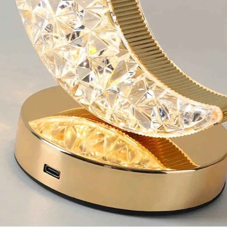 Halbmond Kristall Lampe | Brehn