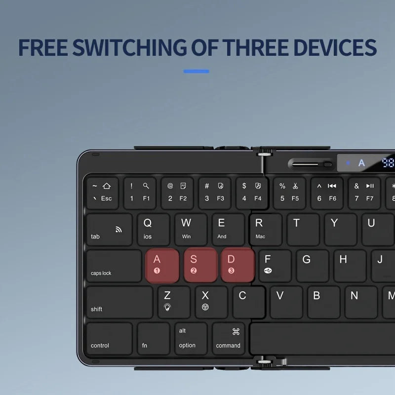 Brehn | Faltbare RGB Drahtlose Eingebautes Touchpad Hintergrundbeleuchtete Reise Tastatur