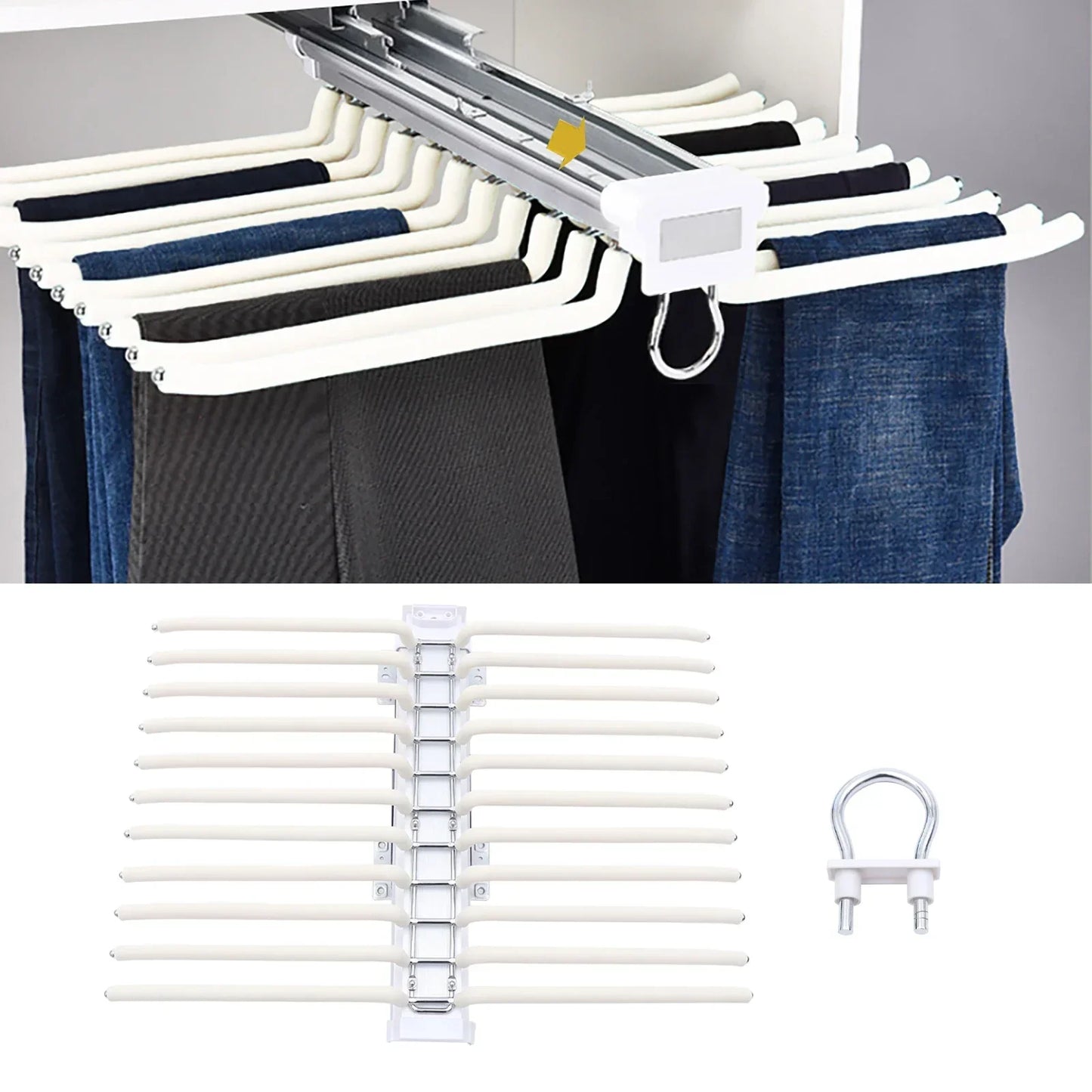 Smart Slide-Out Rail Tuch-Organizer