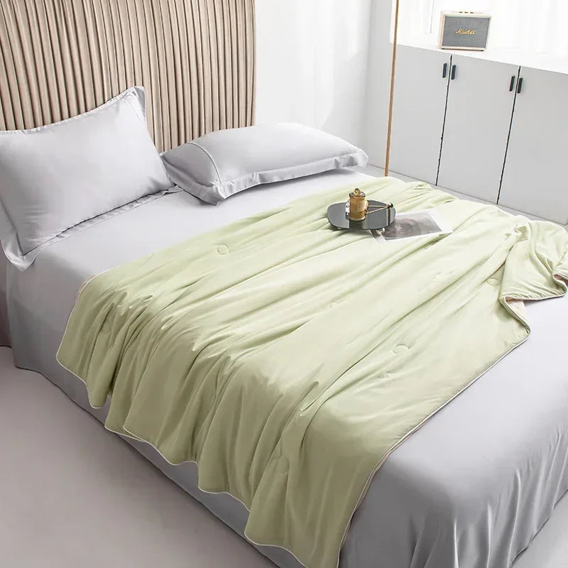Air Condition Sommerdecke — Pure Color Eis-Seide Kühlende Decke, Leicht & Glatt Twin/Kingsize Bettdecke | Brehn
