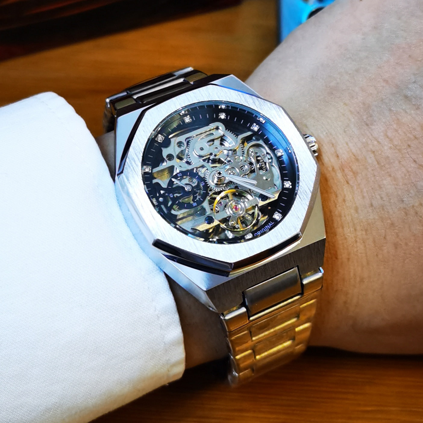 Brehn | Royale Skeleton Mechanische Herren Uhr