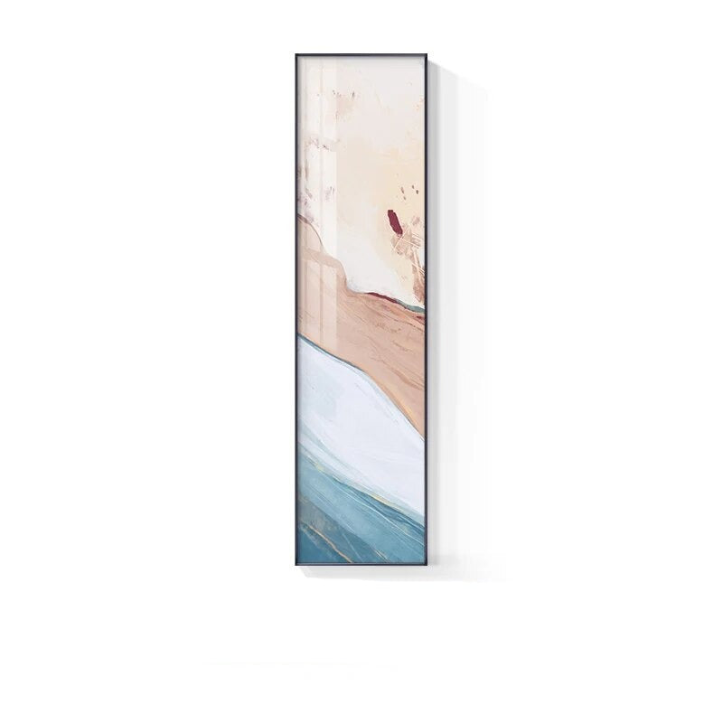 Marmor Druck Abstract Vertikale Format Wandkunst Blau Pastell Rosa Bilder Für Modernes Wohnzimmer Schlafzimmer Eingangsbereich Wanddekoration | Brehn