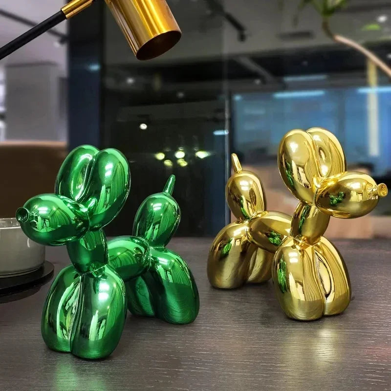 Brehn | Nordic Ballon Hund Skulptur Harz Tier Ornament Kunst Skulpturen und Figuren Handwerk Hause Dekoration Zimmer Desktop Zubehör