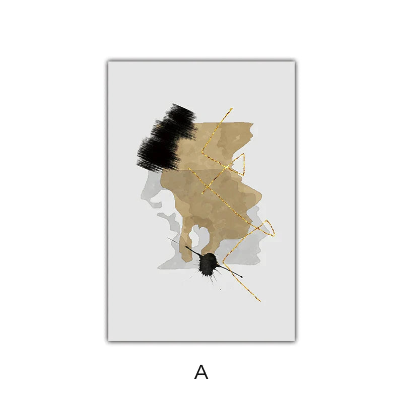 Neutrale Farbe Blau Beige Schwarz Nordisch Abstrakte Wandkunst Feine Kunst Leinwand Drucke Poster Bilder Für Wohnzimmer Schlafzimmer Kunst Dekor | Brehn