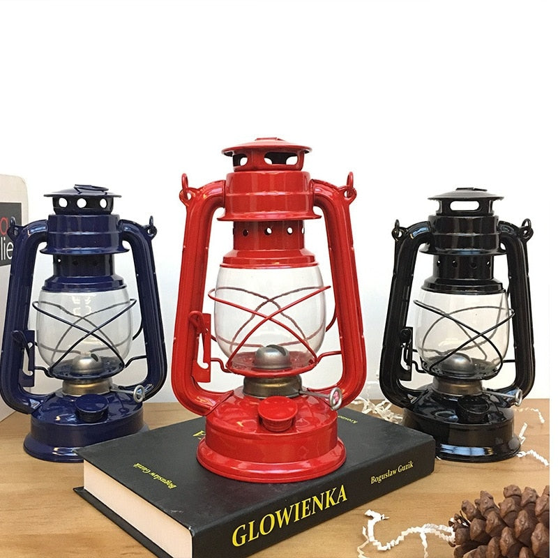 VIvolux | Nostalgische Camping Seiten Outdoor Petroleumlaterne Lampe
