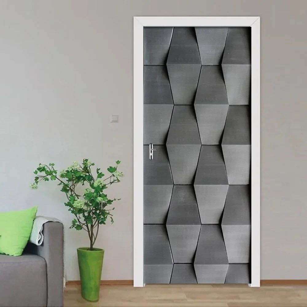 Moderne abstrakte Perlen geometrische Türaufkleber Mural abnehmbar PVC Vinyl Peel N Stick Wandkunst Mural Dekor für Innentüren Kreative DIY Wohnkultur | Brehn