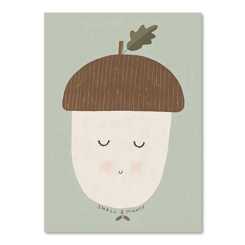 Niedliche Baby Tiere Kinderzimmer Wandkunst Illustrationen Fine Art Leinwanddrucke Gänse Maus Löwe Eisbär Poster Bilder für das Kinderzimmer Wanddekoration | Brehn