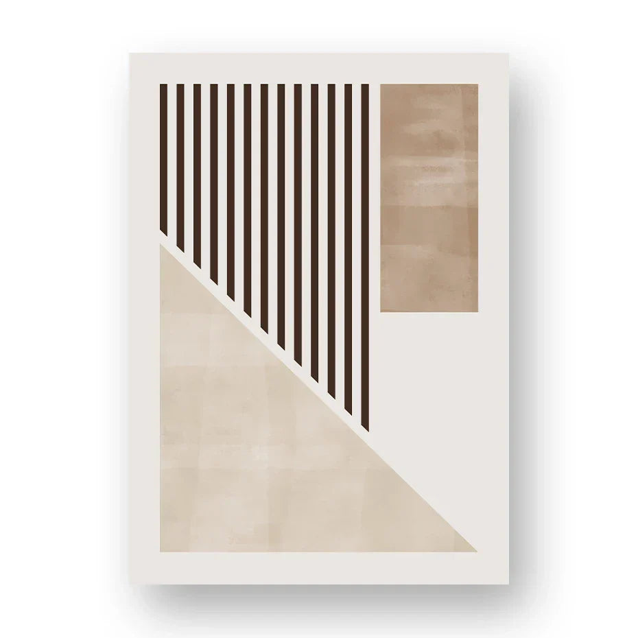 Braun Beige Farbblock Geometrische Wandkunst Fine Art Leinwanddrucke Abstrakte Minimalistische Bilder Für Modernes Wohnzimmer Schlafzimmer Kunst Dekor | Brehn