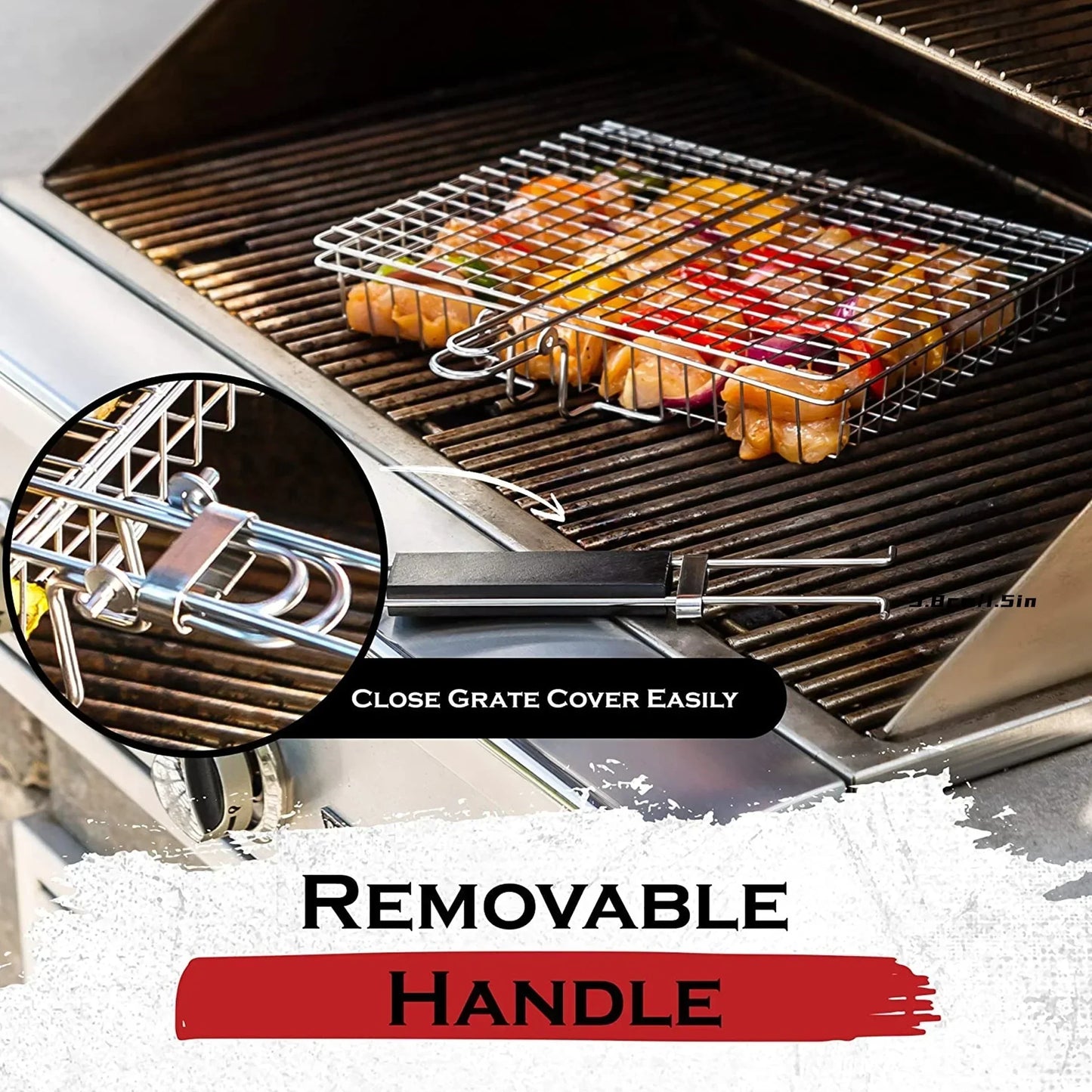 Grillaro Grillkorb | Faltbar & Antihaftbeschichtet | Edelstahl & Hitzebeständig | Für Fleisch & Gemüse