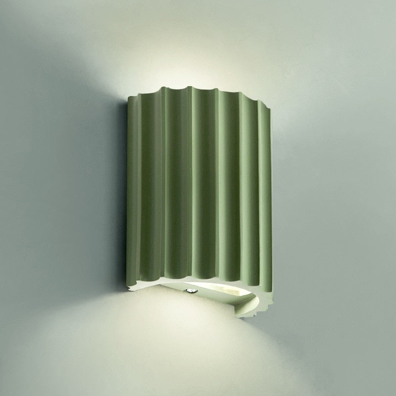 Brehn | Falten Farbe Harz LED Wand Leuchte Lampe