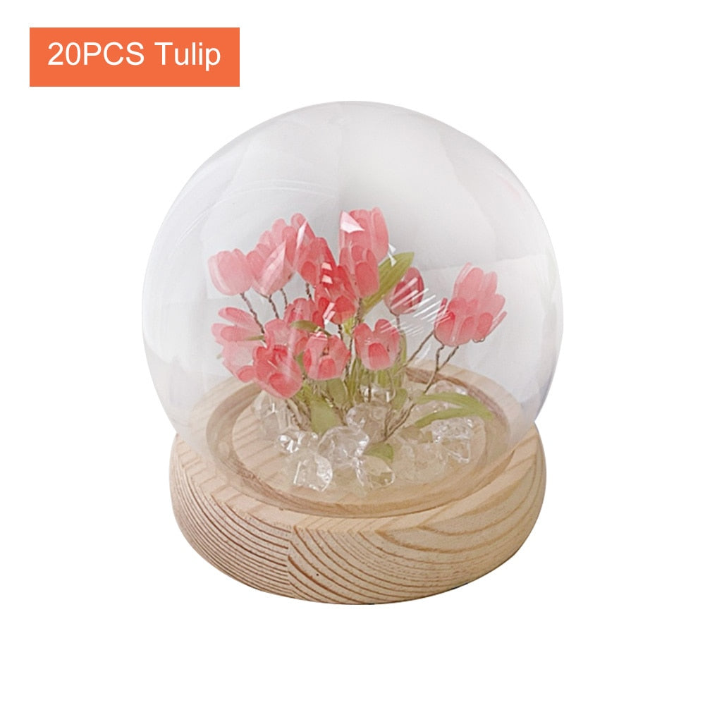 VIvolux | Shiny Tulpe Handgemachte Nachttischlampe