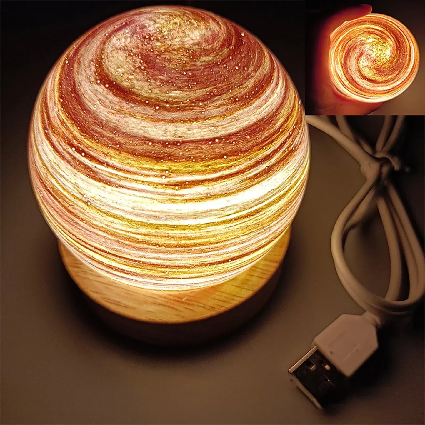 Brehn | CosmicGlow - Mini Nachtlichter 3D - Solar Dekoration LED - Galaxie Ambiente