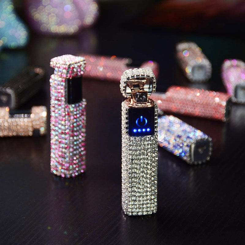 Brehn | Sparkle Stone Strass Wiederaufladbares Tragbares Feuerzeug