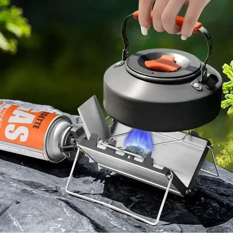 Brehn | Ultraleichter zusammenklappbarer Outdoor-Gaskocher