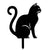 Brehn | Mystische schwarze Katze kreative Gartenfigur
