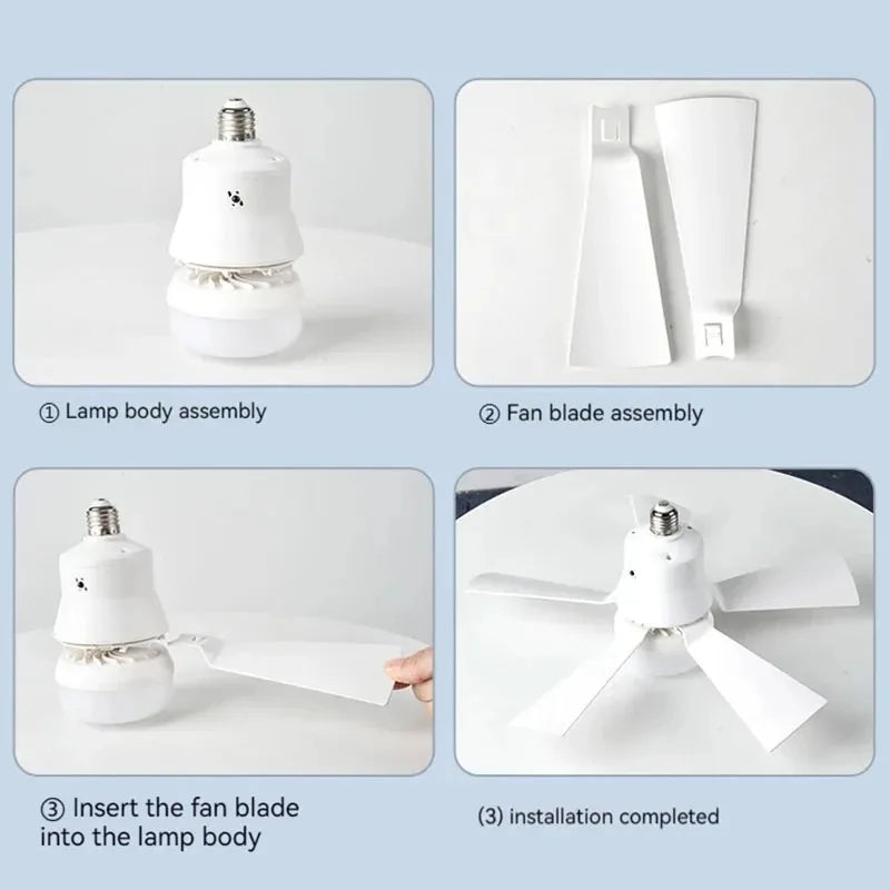 30W E27 Deckenventilator Licht mit Fernbedienung - LED Dimmfunktion, intelligenter leiser Ventilator für Schlafzimmer & Wohnzimmer | Brehn