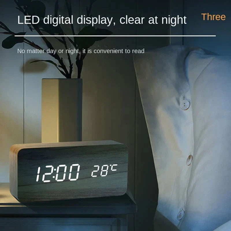 Brehn | Holz LED Smart Wecker für Schlafzimmer