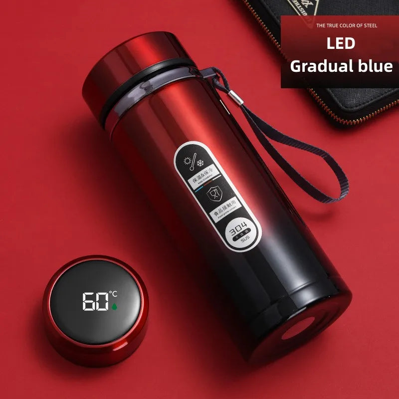 TempraBottle – Smarte Thermosflasche mit LED-Temperaturanzeige (800ml–1L) | Brehn
