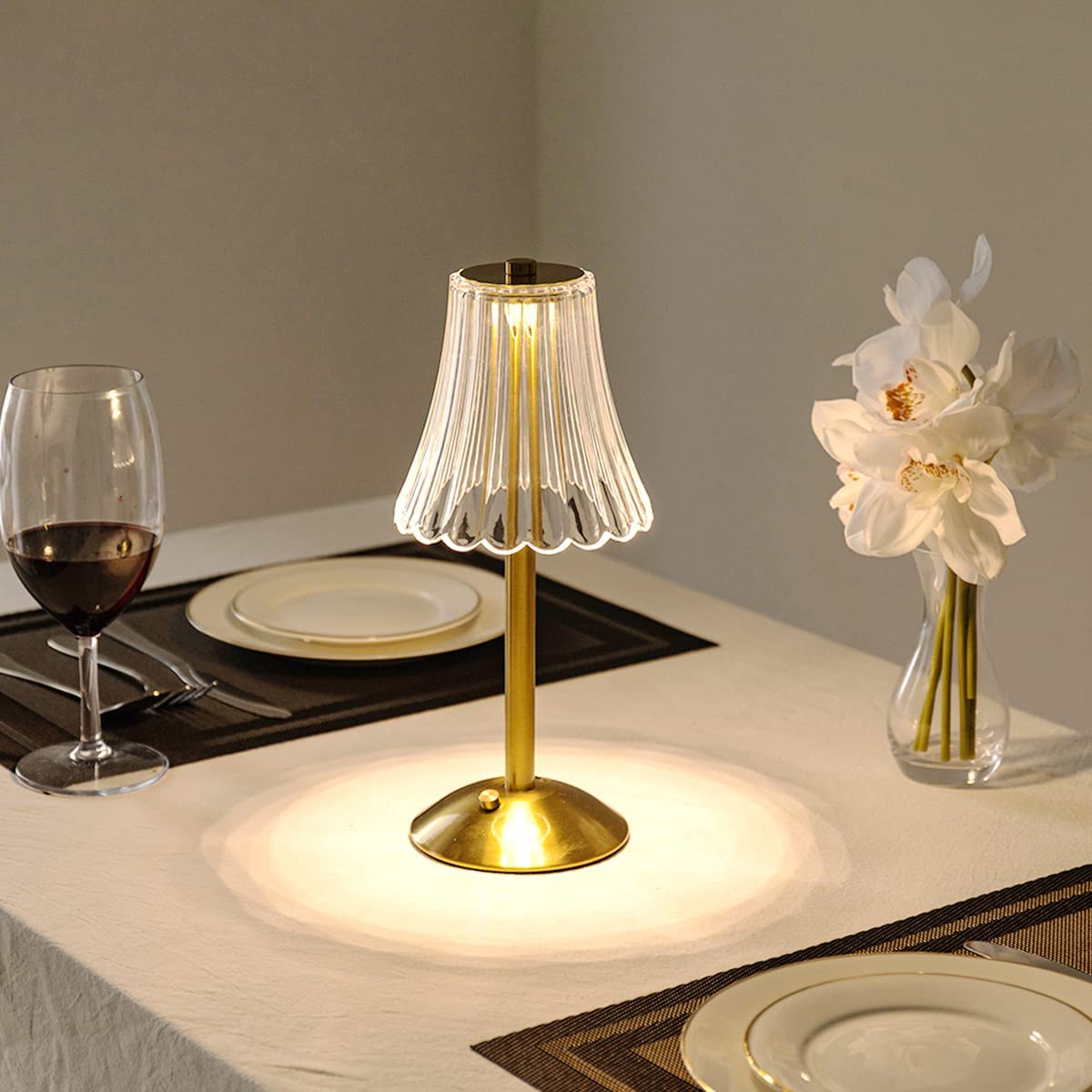 Goldene Kristall-Tischlampe - Aurora Luxe | Brehn