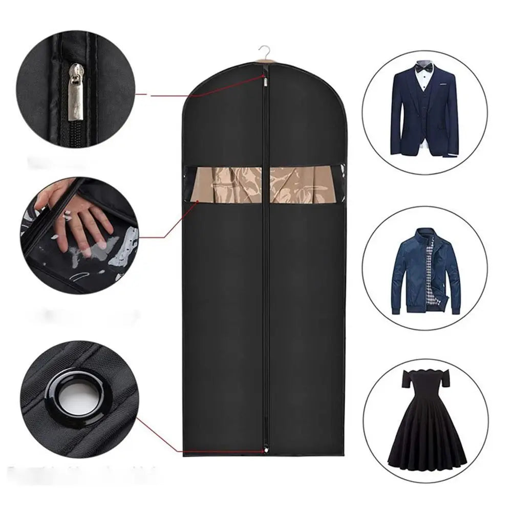 Brehn | GARMENTA Premium Kleid Schutzabdeckung | Staub- und wasserfest | Mit Sichtfenster | 3 Größen