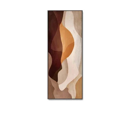 Moderne abstrakte Brauntöne Beige vertikale Wandkunst Fine Art Leinwanddrucke Bilder für Eingangsbereich Wohnzimmer Flur nordische Wohnkultur | Brehn