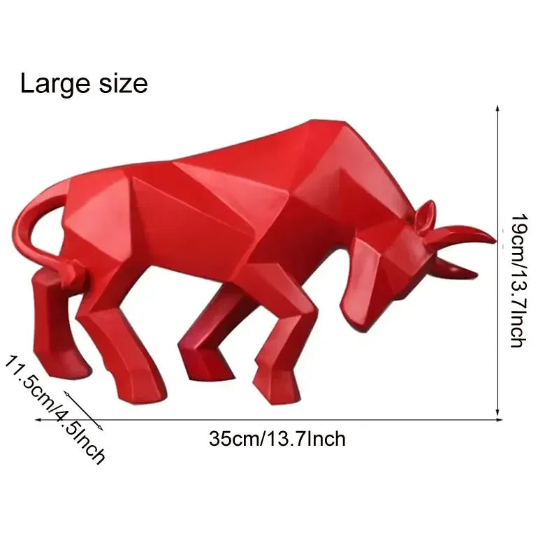 Brehn | ToroArte Stier Skulptur | Nordisches Design | Harzfigur Modern | 35 cm / 26 cm