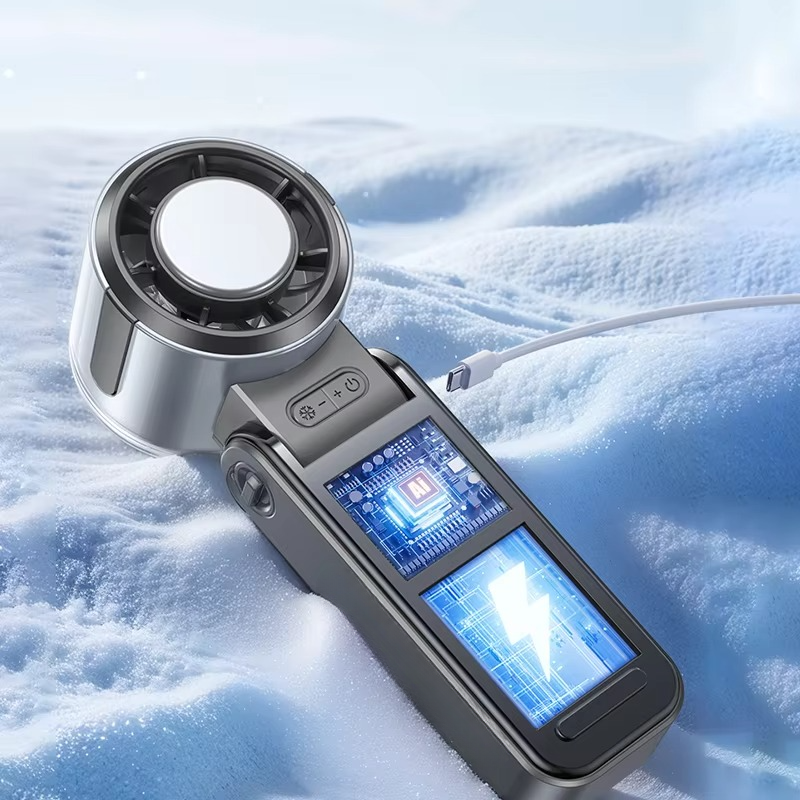 Zusammenklappbarer Turbine Handventilator mit integriertem Kühlpack | Brehn