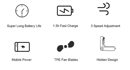 Tragbarer Mini-Handventilator – Wiederaufladbarer faltbarer Taschenventilator mit Batterie, kühlender Handventilator und Powerbank-Funktion | Brehn
