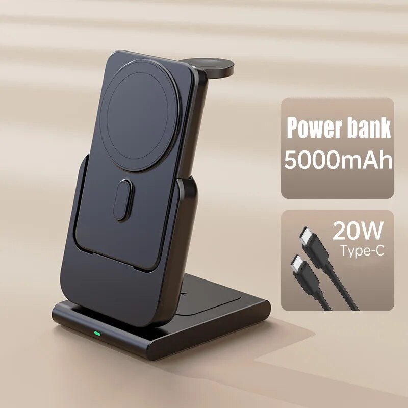 VIvolux | 3in1 Magnetisches Schnelllade Magsafe Powerbank Station