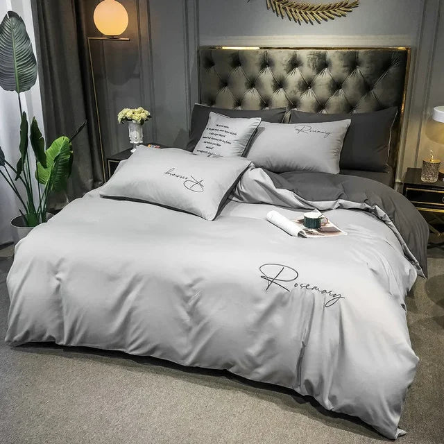 Brehn | EmbroiLux Bettwäsche - Elegantes Luxus-Bettbezug mit Stickdesign
