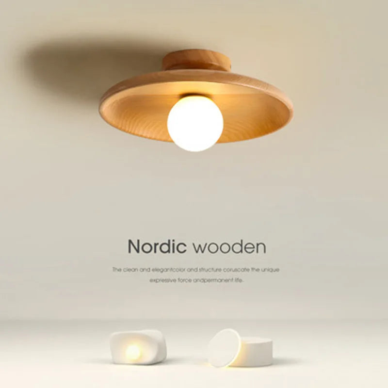 Brehn | Wald Deckenlampe - Elegante Holz-Deckenlampe mit warmem LED-Licht für Ihr Interieur