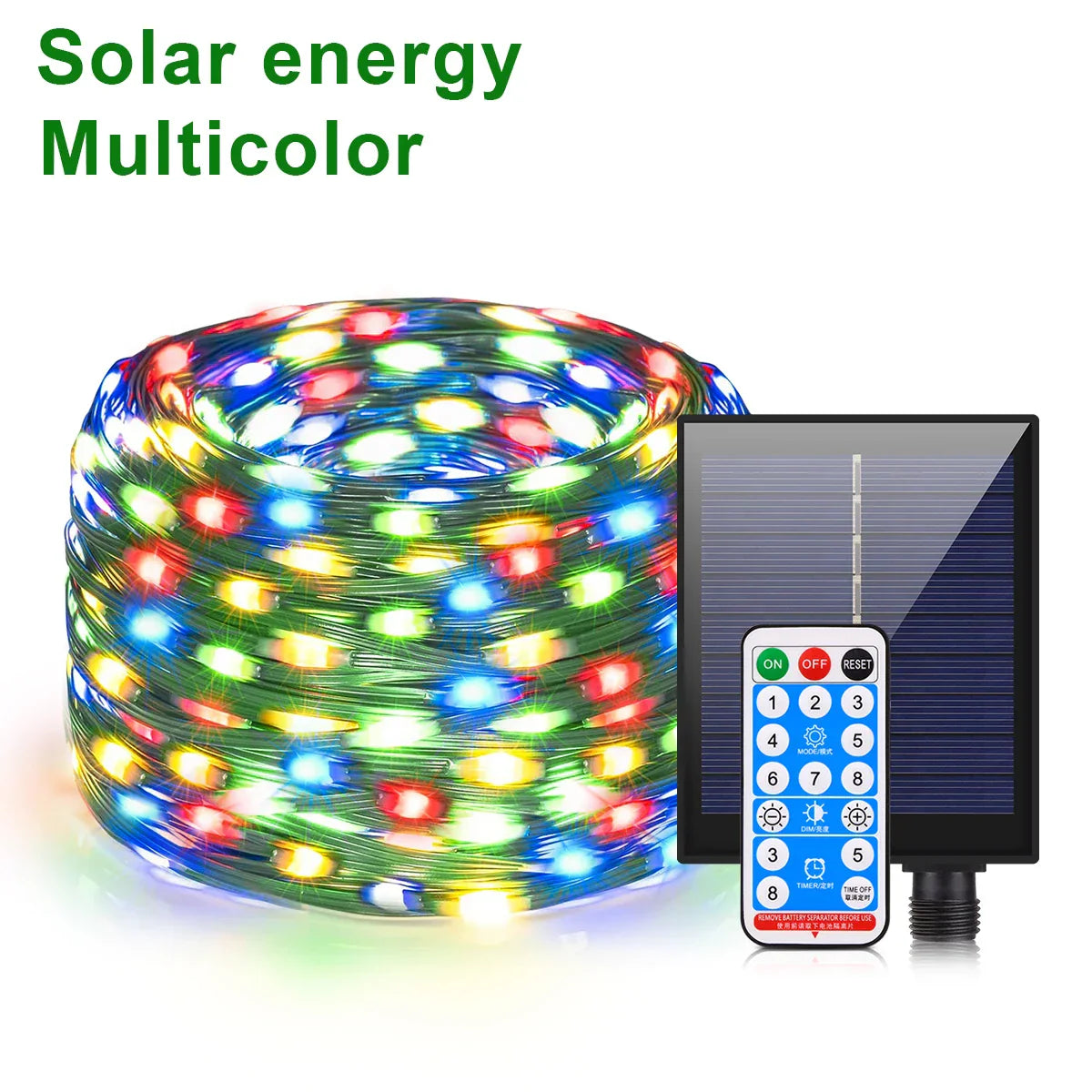 Brehn | Solar Lichterkette 100M LumiSol ProLine | 8 Modi | IP65 wasserdicht | Extra helle LEDs | Fernbedienung & schnelles Laden | Für Garten, Hochzeit & Weihnachten