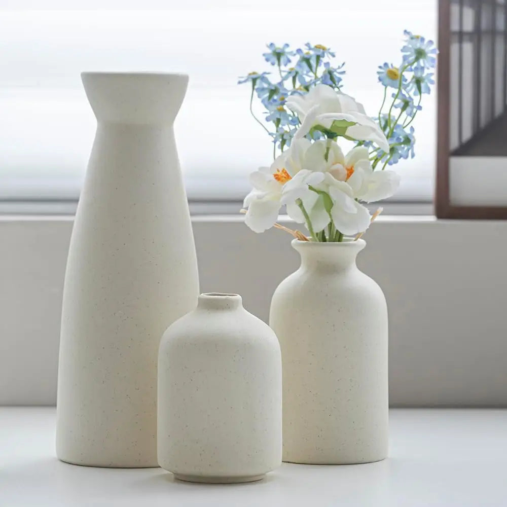 Aardstijl Keramik Vase Set aus 3 für moderne Boho-Interieurs | Brehn
