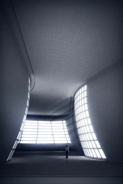 Moderne geometrische architektonische Landschaften Wandkunst Fine Art Leinwanddrucke Bilder für Studio, Home Office, Eingangsbereich Inspirierende Kunstdeko | Brehn