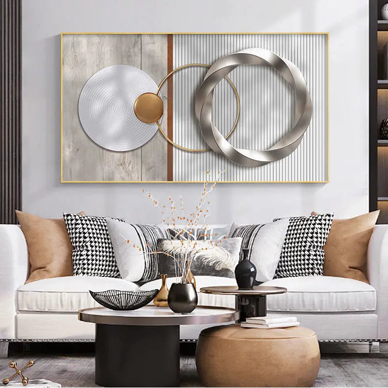 Moderne Ästhetik Abstrakte Sonne & Mond Wandkunst Feine Kunst Leinwanddrucke Bilder für luxuriöses Loft Wohnzimmer Esszimmer Lifestyle Kunst Dekor | Brehn
