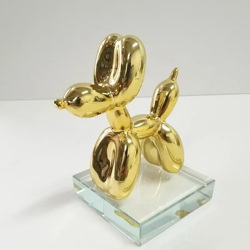 Brehn | Nordic Ballon Hund Skulptur Harz Tier Ornament Kunst Skulpturen und Figuren Handwerk Hause Dekoration Zimmer Desktop Zubehör