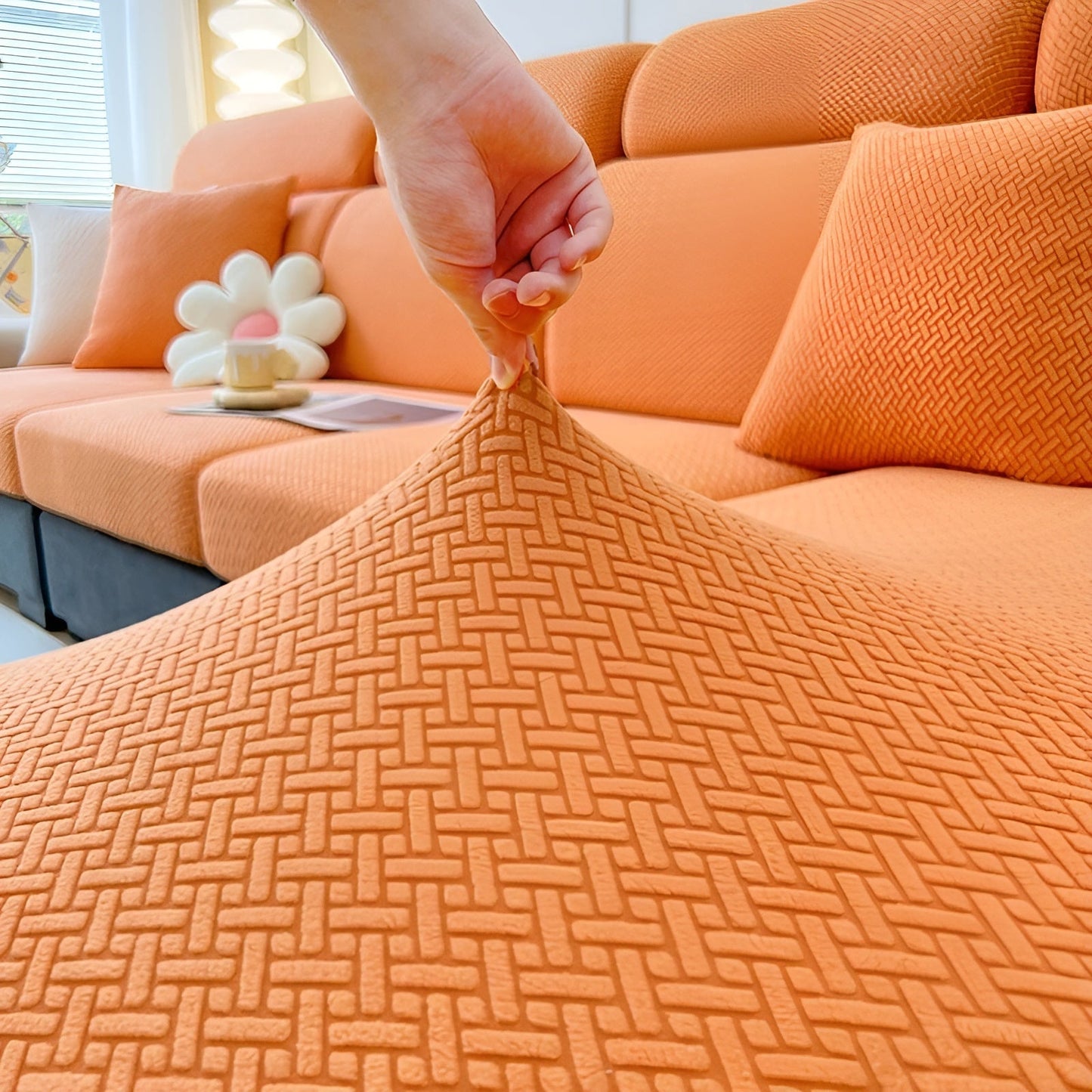 Elastischer Sofabezug – wasserabweisend und passgenau | Schutzhülle aus Stretchgewebe