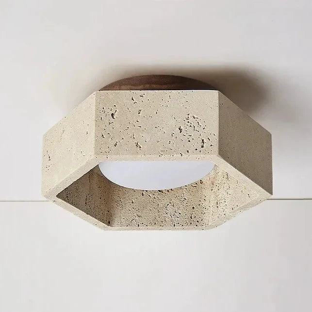 Brehn | Wabi Sabi Travertin LED Deckenlampe