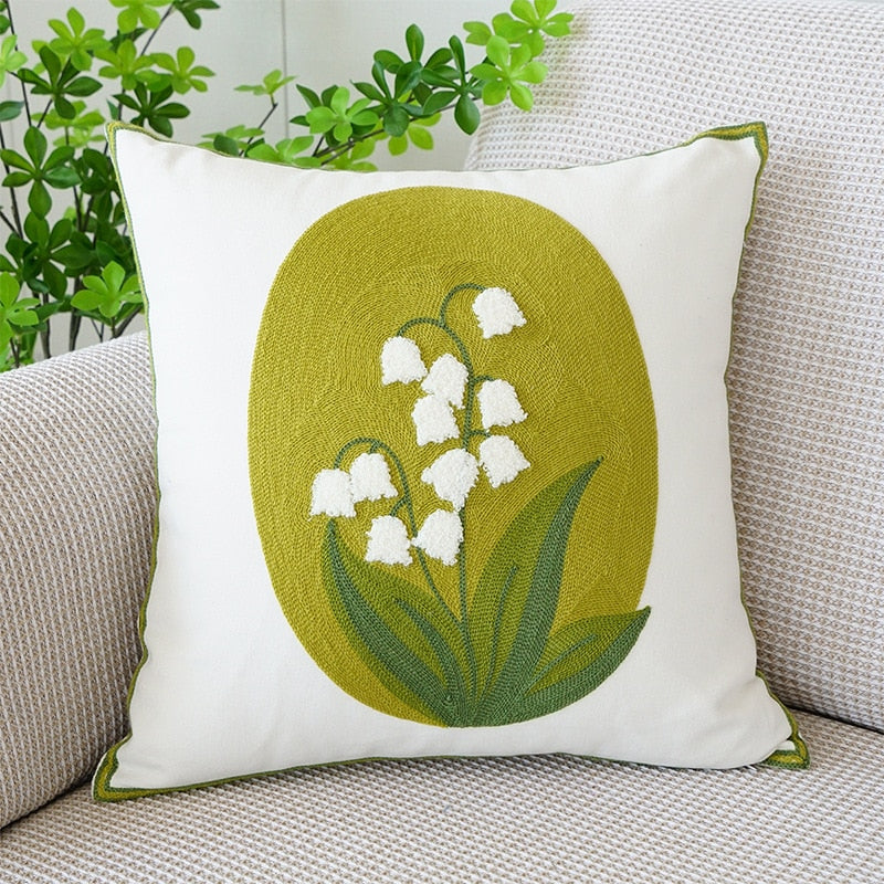 Bestickter Tulpenkissenbezug | Brehn