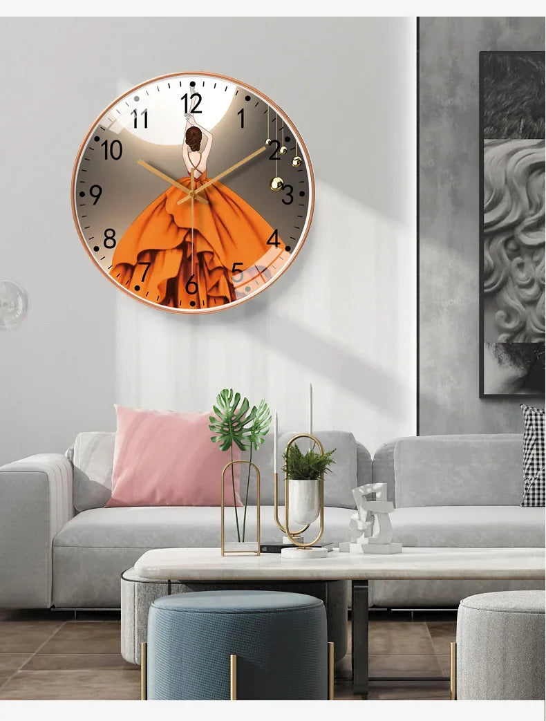 Brehn | Moderne Wanduhr Eleganz im Schlafzimmer